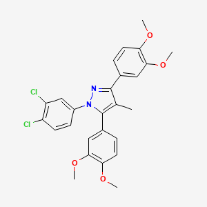 1-(3,4-dichlorophenyl)-3,5-bis(3,4-dimethoxyphenyl)-4-methyl-1H-pyrazole