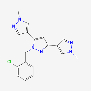 1'-(2-chlorobenzyl)-1,1''-dimethyl-1H,1'H,1''H-4,3':5',4''-terpyrazole