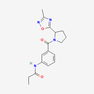 N-(3-{[2-(3-methyl-1,2,4-oxadiazol-5-yl)pyrrolidin-1-yl]carbonyl}phenyl)propanamide