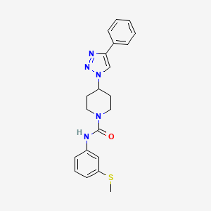 N-[3-(methylthio)phenyl]-4-(4-phenyl-1H-1,2,3-triazol-1-yl)piperidine-1-carboxamide