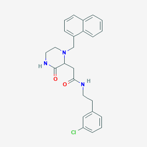 molecular formula C25H26ClN3O2 B4384194 N-[2-(3-chlorophenyl)ethyl]-2-[1-(1-naphthylmethyl)-3-oxo-2-piperazinyl]acetamide 