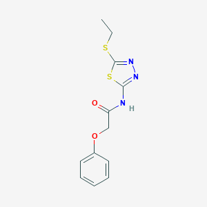 molecular formula C12H13N3O2S2 B438420 N-(5-ethylsulfanyl-1,3,4-thiadiazol-2-yl)-2-phenoxyacetamide CAS No. 354141-34-7