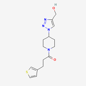 (1-{1-[3-(3-thienyl)propanoyl]-4-piperidinyl}-1H-1,2,3-triazol-4-yl)methanol