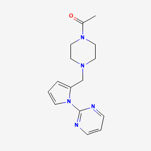 1-[4-[(1-Pyrimidin-2-ylpyrrol-2-yl)methyl]piperazin-1-yl]ethanone