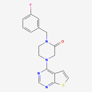 1-(3-fluorobenzyl)-4-thieno[2,3-d]pyrimidin-4-yl-2-piperazinone