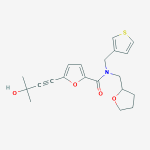 molecular formula C20H23NO4S B4384269 5-(3-hydroxy-3-methylbut-1-yn-1-yl)-N-(tetrahydrofuran-2-ylmethyl)-N-(3-thienylmethyl)-2-furamide 