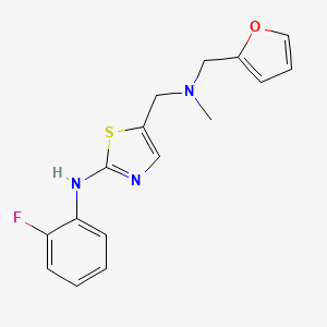 N-(2-fluorophenyl)-5-{[(2-furylmethyl)(methyl)amino]methyl}-1,3-thiazol-2-amine