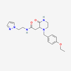 2-[1-(4-ethoxybenzyl)-3-oxo-2-piperazinyl]-N-[2-(1H-pyrazol-1-yl)ethyl]acetamide