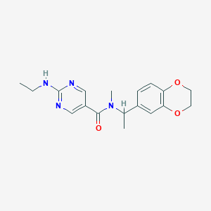 N-[1-(2,3-dihydro-1,4-benzodioxin-6-yl)ethyl]-2-(ethylamino)-N-methylpyrimidine-5-carboxamide