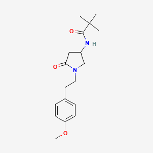 N-{1-[2-(4-methoxyphenyl)ethyl]-5-oxo-3-pyrrolidinyl}-2,2-dimethylpropanamide