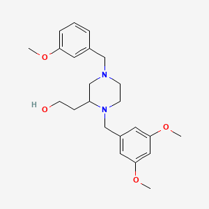 2-[1-(3,5-dimethoxybenzyl)-4-(3-methoxybenzyl)-2-piperazinyl]ethanol