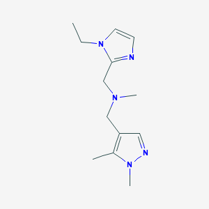 1-(1,5-dimethyl-1H-pyrazol-4-yl)-N-[(1-ethyl-1H-imidazol-2-yl)methyl]-N-methylmethanamine