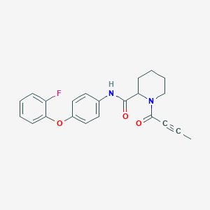 molecular formula C22H21FN2O3 B4384403 1-(2-butynoyl)-N-[4-(2-fluorophenoxy)phenyl]-2-piperidinecarboxamide 