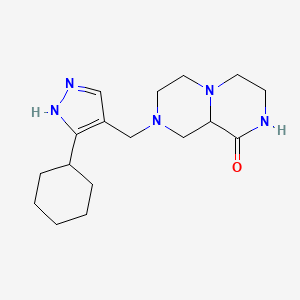 8-[(3-cyclohexyl-1H-pyrazol-4-yl)methyl]hexahydro-2H-pyrazino[1,2-a]pyrazin-1(6H)-one