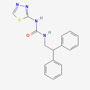 molecular formula C17H16N4OS B4384435 N-(2,2-diphenylethyl)-N'-1,3,4-thiadiazol-2-ylurea 