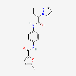 5-methyl-N-(4-{[2-(1H-pyrazol-1-yl)butanoyl]amino}phenyl)-2-furamide