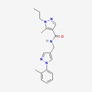 5-methyl-N-{[1-(2-methylphenyl)-1H-pyrazol-4-yl]methyl}-1-propyl-1H-pyrazole-4-carboxamide