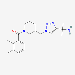 molecular formula C20H29N5O B4384468 [1-(1-{[1-(2,3-dimethylbenzoyl)-3-piperidinyl]methyl}-1H-1,2,3-triazol-4-yl)-1-methylethyl]amine trifluoroacetate 