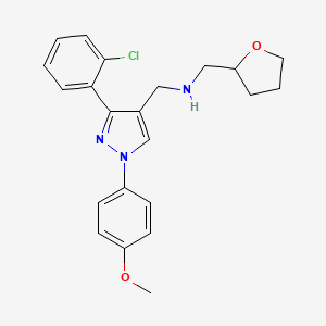 1-[3-(2-chlorophenyl)-1-(4-methoxyphenyl)-1H-pyrazol-4-yl]-N-(tetrahydro-2-furanylmethyl)methanamine