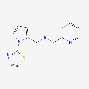 N-methyl-1-pyridin-2-yl-N-{[1-(1,3-thiazol-2-yl)-1H-pyrrol-2-yl]methyl}ethanamine