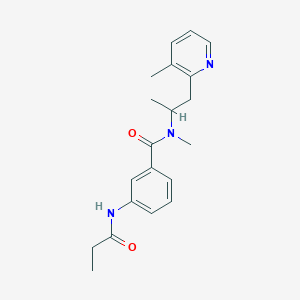 molecular formula C20H25N3O2 B4384512 N-methyl-N-[1-methyl-2-(3-methylpyridin-2-yl)ethyl]-3-(propionylamino)benzamide 