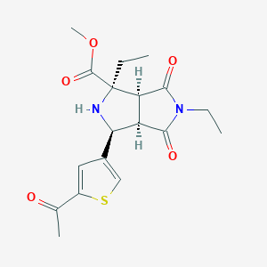 methyl (1R*,3S*,3aR*,6aS*)-3-(5-acetyl-3-thienyl)-1,5-diethyl-4,6-dioxooctahydropyrrolo[3,4-c]pyrrole-1-carboxylate