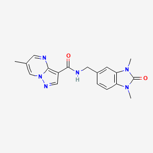 N-[(1,3-dimethyl-2-oxo-2,3-dihydro-1H-benzimidazol-5-yl)methyl]-6-methylpyrazolo[1,5-a]pyrimidine-3-carboxamide