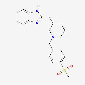 molecular formula C21H25N3O2S B4384566 2-({1-[4-(methylsulfonyl)benzyl]piperidin-3-yl}methyl)-1H-benzimidazole 