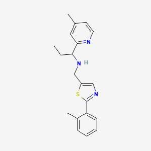 N-{[2-(2-methylphenyl)-1,3-thiazol-5-yl]methyl}-1-(4-methylpyridin-2-yl)propan-1-amine