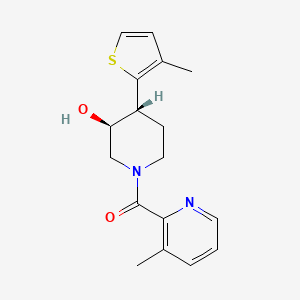 [(3S,4R)-3-hydroxy-4-(3-methylthiophen-2-yl)piperidin-1-yl]-(3-methylpyridin-2-yl)methanone