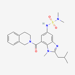 N'-[7-(3,4-dihydro-2(1H)-isoquinolinylcarbonyl)-2-isobutyl-1-methyl-1H-benzimidazol-5-yl]-N,N-dimethylsulfamide