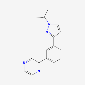 2-[3-(1-Propan-2-ylpyrazol-3-yl)phenyl]pyrazine