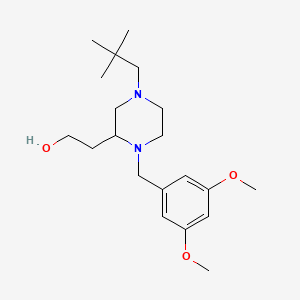 2-[1-(3,5-dimethoxybenzyl)-4-(2,2-dimethylpropyl)-2-piperazinyl]ethanol