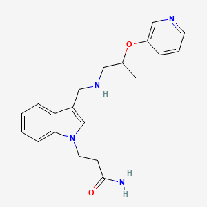 3-[3-({[2-(pyridin-3-yloxy)propyl]amino}methyl)-1H-indol-1-yl]propanamide