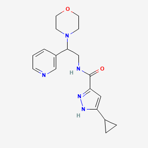 3-cyclopropyl-N-(2-morpholin-4-yl-2-pyridin-3-ylethyl)-1H-pyrazole-5-carboxamide