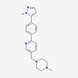 1-methyl-4-({6-[4-(1H-pyrazol-5-yl)phenyl]pyridin-3-yl}methyl)piperazine