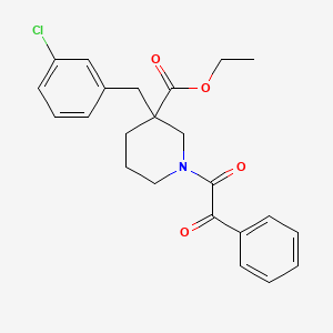 molecular formula C23H24ClNO4 B4384742 ethyl 3-(3-chlorobenzyl)-1-[oxo(phenyl)acetyl]-3-piperidinecarboxylate 