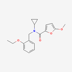 molecular formula C18H21NO4 B4384744 N-cyclopropyl-N-(2-ethoxybenzyl)-5-methoxy-2-furamide 