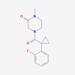 4-{[1-(2-fluorophenyl)cyclopropyl]carbonyl}-1-methyl-2-piperazinone