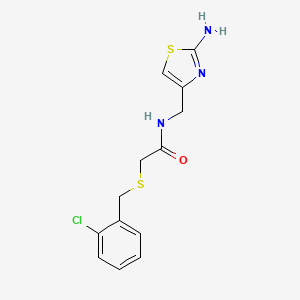 N-[(2-amino-1,3-thiazol-4-yl)methyl]-2-[(2-chlorobenzyl)thio]acetamide