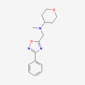 N-methyl-N-[(3-phenyl-1,2,4-oxadiazol-5-yl)methyl]tetrahydro-2H-pyran-4-amine