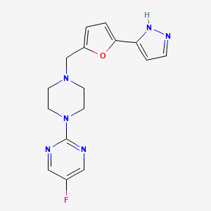 5-fluoro-2-(4-{[5-(1H-pyrazol-3-yl)-2-furyl]methyl}piperazin-1-yl)pyrimidine