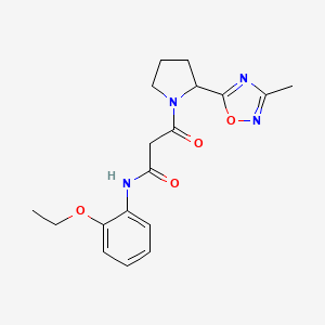 N-(2-ethoxyphenyl)-3-[2-(3-methyl-1,2,4-oxadiazol-5-yl)pyrrolidin-1-yl]-3-oxopropanamide