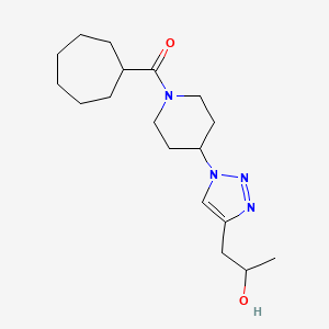 1-{1-[1-(cycloheptylcarbonyl)piperidin-4-yl]-1H-1,2,3-triazol-4-yl}propan-2-ol