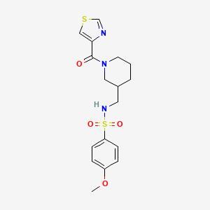 4-methoxy-N-{[1-(1,3-thiazol-4-ylcarbonyl)-3-piperidinyl]methyl}benzenesulfonamide