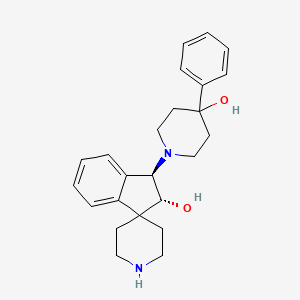 (2R*,3R*)-3-(4-hydroxy-4-phenyl-1-piperidinyl)-2,3-dihydrospiro[indene-1,4'-piperidin]-2-ol