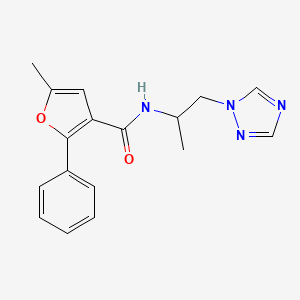 5-methyl-N-[1-methyl-2-(1H-1,2,4-triazol-1-yl)ethyl]-2-phenyl-3-furamide