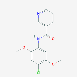 molecular formula C14H13ClN2O3 B438487 N-(4-chloro-2,5-dimethoxyphenyl)pyridine-3-carboxamide CAS No. 312594-13-1