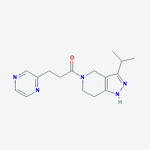 1-(3-Propan-2-yl-1,4,6,7-tetrahydropyrazolo[4,3-c]pyridin-5-yl)-3-pyrazin-2-ylpropan-1-one