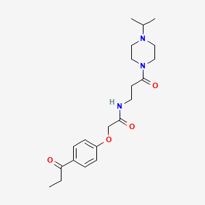 molecular formula C21H31N3O4 B4384879 N-[3-(4-isopropylpiperazin-1-yl)-3-oxopropyl]-2-(4-propionylphenoxy)acetamide 